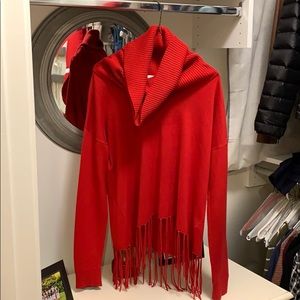 Red Cowl Neck Sweater